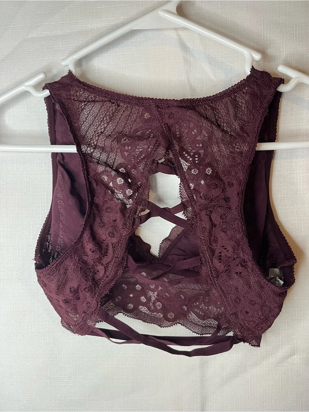 aerie Lace Bralette - Wine